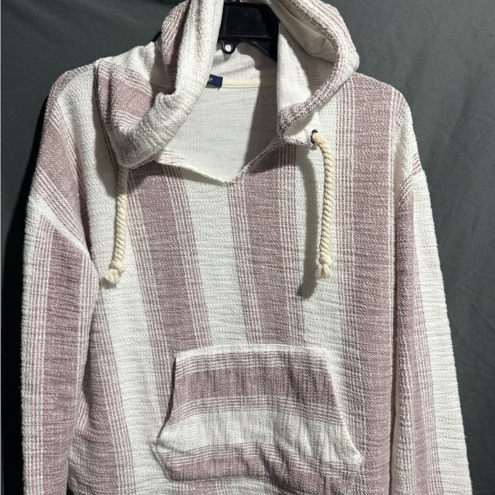 Ocean Drive Striped Hoodie with Front Pocket
